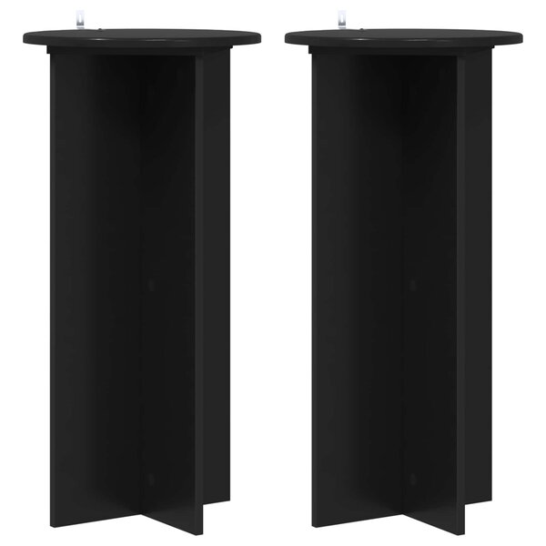 vidaXL Support de Plante 2 pièces Noir 40 x 40 x 80 cm