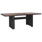 vidaXL Salon de jardin 7 Pièces avec coussins Résine tressée Noir