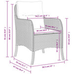 vidaXL Chaises de jardin avec coussins lot de 2 noir résine tressée