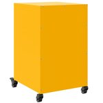 vidaXL Table de chevet jaune moutarde 36x39x59 cm acier