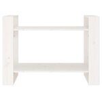 vidaXL Bibliothèque/Séparateur de pièce Blanc 80x35x56 5 cm Pin solide