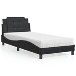 vidaXL Cadre de lit sans matelas Zadar noir 80x200 cm similicuir