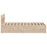 vidaXL Cadre de lit sans matelas 135x190 cm bois de pin massif