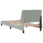 vidaXL Cadre de lit sans matelas gris clair 80x200 cm velours