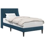 vidaXL Cadre de lit avec tête de lit Bleu 80 x 200 cm Velours