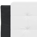 vidaXL Cadre de lit sans matelas noir et blanc 90x200 cm similicuir