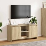 vidaXL Meuble TV Chêne sonoma 102x37 5x52 5 cm Bois d'ingénierie