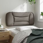 vidaXL Coussin de tête de lit taupe 80 cm tissu