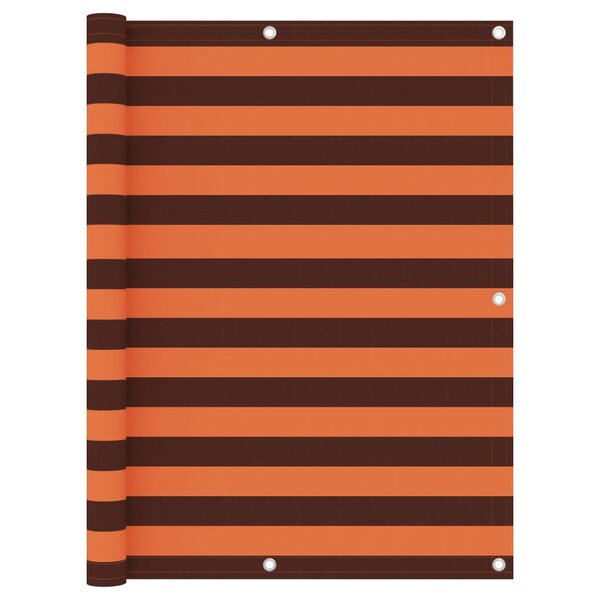 vidaXL Écran de balcon Orange et marron 120x400 cm Tissu Oxford