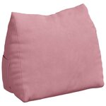 vidaXL Coussin de Dos Rose 45 x 20 x 35 cm Tissu en velours côtelé