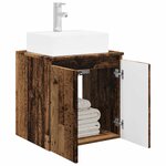 vidaXL Vanité de lavabo mural Bois ancien 49 5 x 41 x 62 5 cm