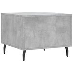 vidaXL Table basse gris béton 50x50x40 cm bois d'ingénierie