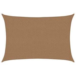 vidaXL Voile d'ombrage 160 g/m² Taupe 2 5x3 5 m PEHD