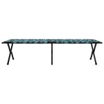 vidaXL Lit de camping pliant Motif de feuille Tissu Oxford