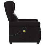 vidaXL Fauteuil de massage inclinable électrique Noir Tissu