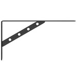 vidaXL Supports d'étagères 4 Pièces 30x2 5x15 5 cm noir acier inoxydable