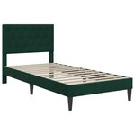 vidaXL Cadre de lit avec matelas Vert foncé 80 x 200 cm Velours
