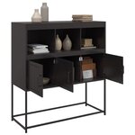 vidaXL Buffet noir 100 5x39x107 cm acier laminé à froid