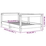 vidaXL Cadre de lit pour enfant blanc 70x140 cm bois de pin massif