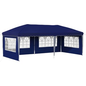 vidaXL Tente de fête pop-up 575 x 289 x 245 cm Bleu