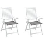 vidaXL Coussins de chaise jardin lot de 2 gris 40x40x4 cm tissu oxford