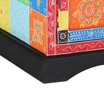 vidaXL Meuble TV Multicolore 100 x 35 x 50 cm Bois de manguier massif