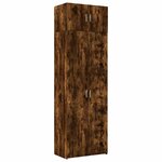 vidaXL Armoire de rangement chêne fumé 70x42 5x225cm bois d'ingénierie
