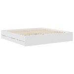 vidaXL Cadre de lit avec tiroir Blanc 200 x 200 cm Bois Ingénierie