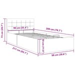 vidaXL Cadre de lit à rangement hydraulique sans matelas 90x200 cm