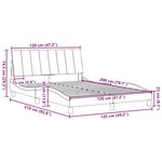 vidaXL Cadre de lit sans matelas bleu 120x200 cm tissu