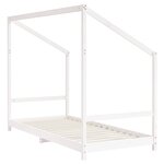 vidaXL Cadre de lit pour enfants blanc 90x190 cm bois de pin massif
