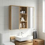 vidaXL Armoire murale de salle de bain Chêne artisan 30 x 14 x 70 cm