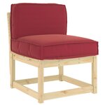 vidaXL Coussin de palette pour dossier - Rouge vin  60 x 40 x 12 cm  tissu Oxford