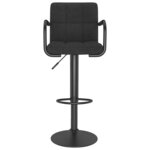 vidaXL Tabouret de bar Noir Tissu