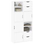 vidaXL Armoires latérales 4 Pièces ODDA blanc 40x24x79 cm bois massif pin