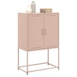 vidaXL Buffet haut rose 68 5x38 5x107 cm acier