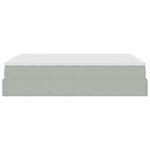 vidaXL Cadre de lit ottoman avec matelas gris clair 140x200 cm velours
