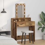 vidaXL Table de Toilette Marron 79 x 41 x 140 cm Bois d'ingénierie