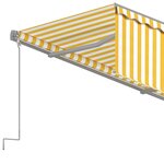 vidaXL Auvent rétractable automatique avec store 3x2 5m Jaune et blanc