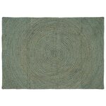 vidaXL Tapis de surface Vert olive 120 x 170 cm Jute