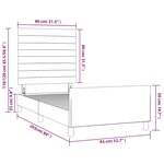 vidaXL Cadre de lit avec tête de lit Rose 80x200 cm Velours