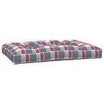 vidaXL Coussins de palette lot de 5 motif à carreaux rouge tissu