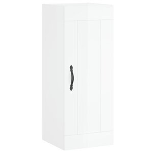 vidaXL Armoire murale blanc brillant 34 5x34x90 cm bois d'ingénierie