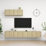 vidaXL Meubles TV 3 Pièces Chêne sonoma Bois d'ingénierie