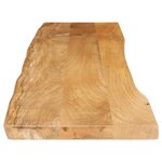 vidaXL Dessus de table 160x40x2 5 cm bord vivant bois massif manguier