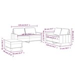 vidaXL Ensemble de canapés 3 Pièces avec coussins Marron Velours