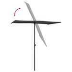 vidaXL Parasol d'extérieur avec mât en aluminium 180x110 cm Anthracite