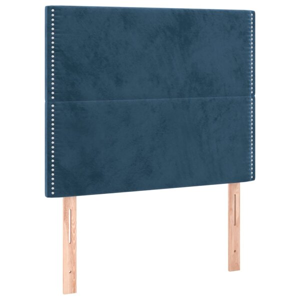 vidaXL Tête de lit Bleu foncé 100x5x118/128 cm Velours
