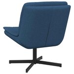 vidaXL Chaise pivotante Bleu 63 x 75 x 76 cm tissu