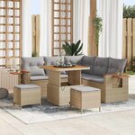 vidaXL Ensemble de canapé de jardin 8 Pièces beige et gris clair